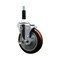 Service Caster 5'' Maroon Poly Swivel 7/8'' Expanding Stem Caster with Brake SCC-EX20S514-PPUB-MRN-TLB-78 - alternate 1